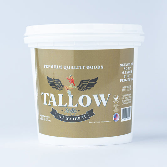 Unscented Beef Tallow, 2 lbs 100% Natural & Pure for soaps, candle, skincare & DIY by Lady May Tallow