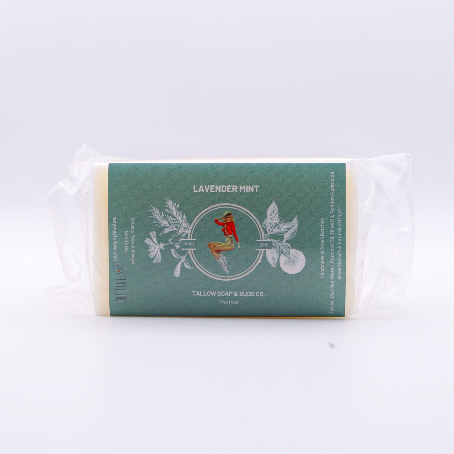 All-Natural Tallow Soap – Lavender Mint & Unscented