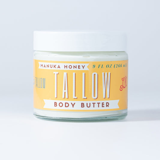 Manuka Honey + Rosehip Tallow Body Butter – Deeply Nourishing & Repairing Natural Skincare