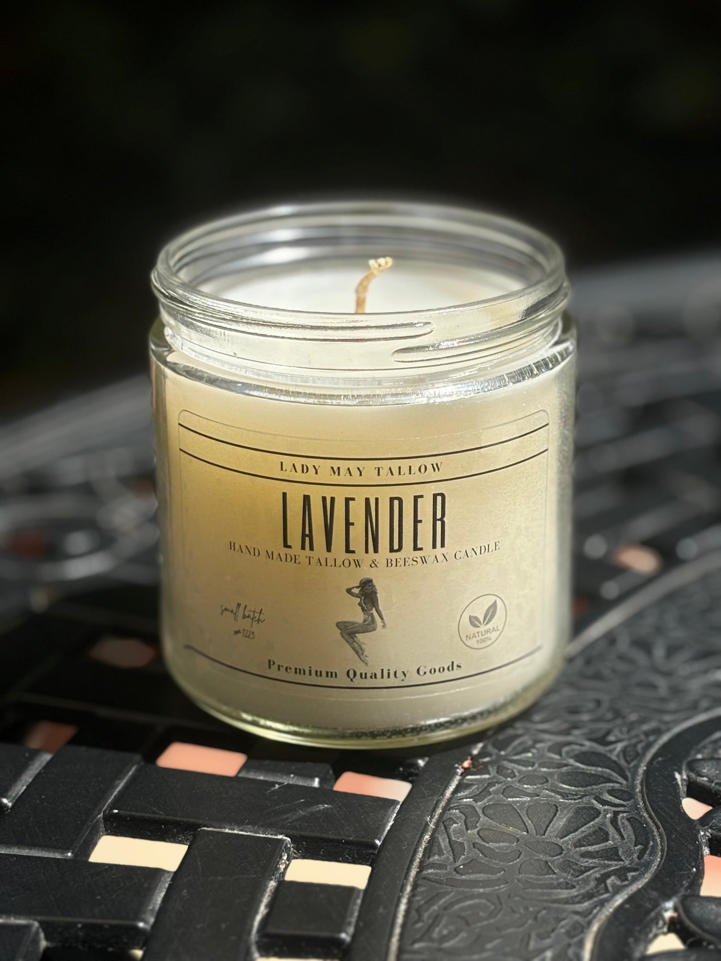 Lavender Tallow & Beeswax Candle | All Natural, Non-Toxic, Clean Burning