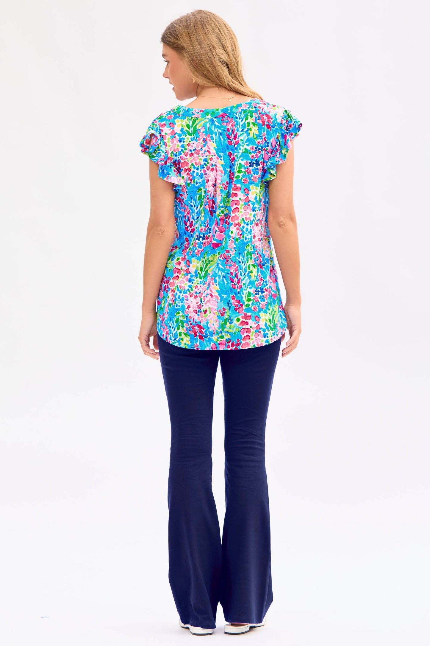 Lizzy Flutter Sleeve Short Sleeve Top