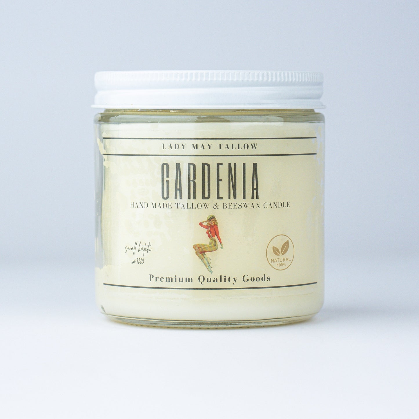 Gardenia Tallow & Beeswax Candle | All Natural, Non-Toxic, Clean Burning