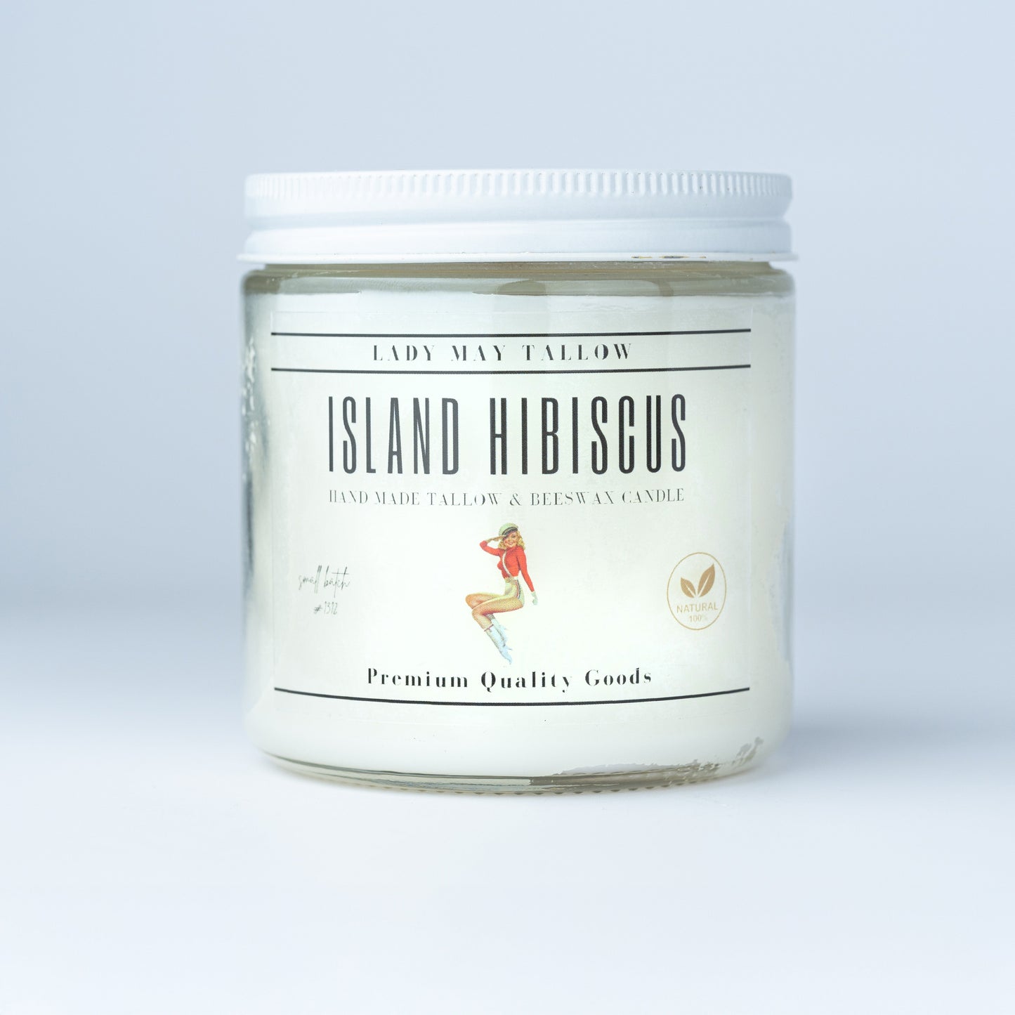 Island Hibiscus Tallow Beeswax Candle | All Natural Non-Toxic Clean Burning