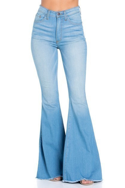 Logan Bell Bottom In Light Blue Inseam 30