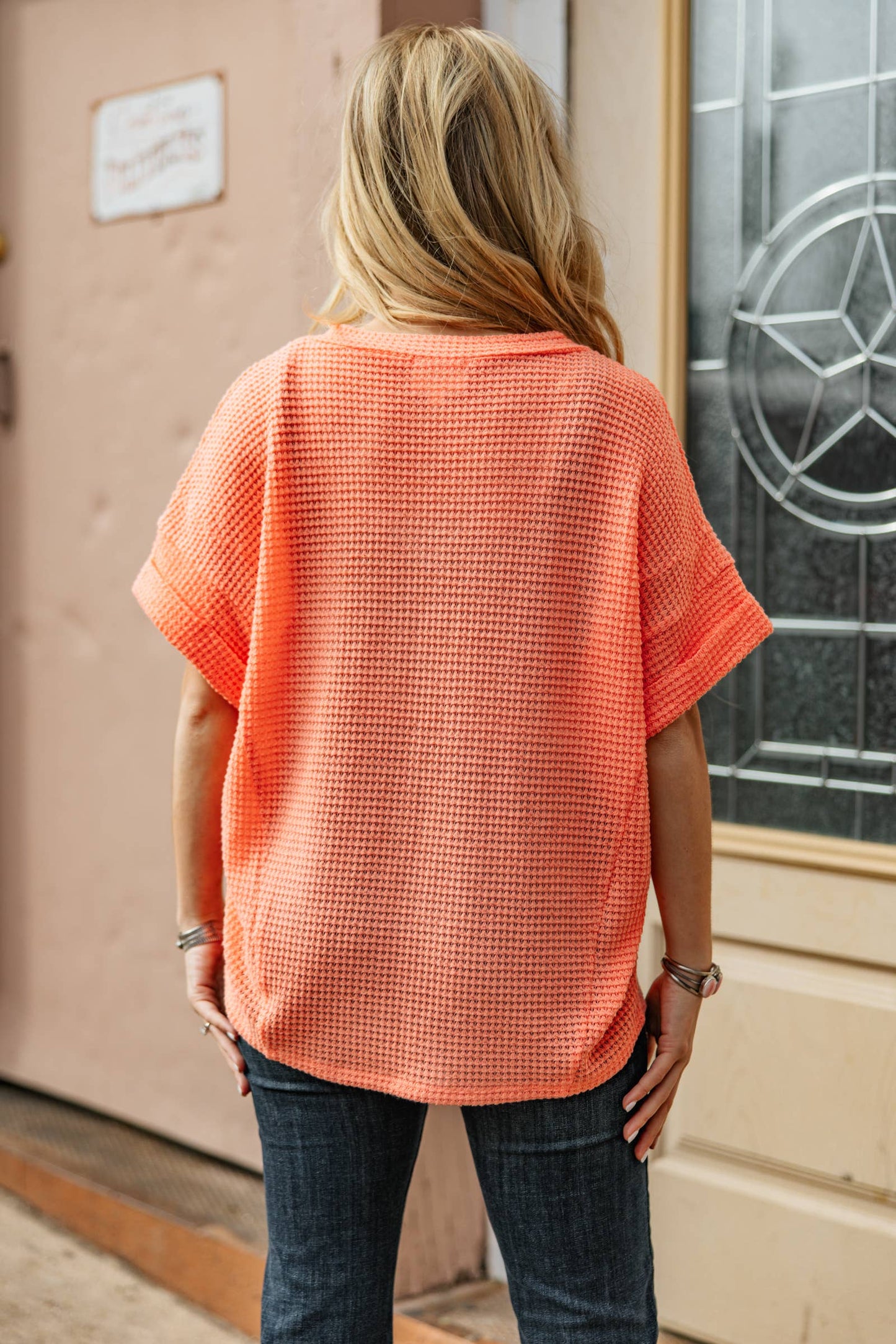 Crochet V Neckline Relaxed Poncho Top