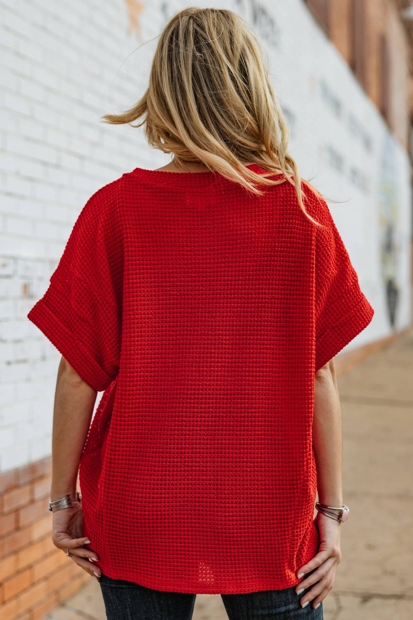 Crochet V Neckline Relaxed Poncho Top