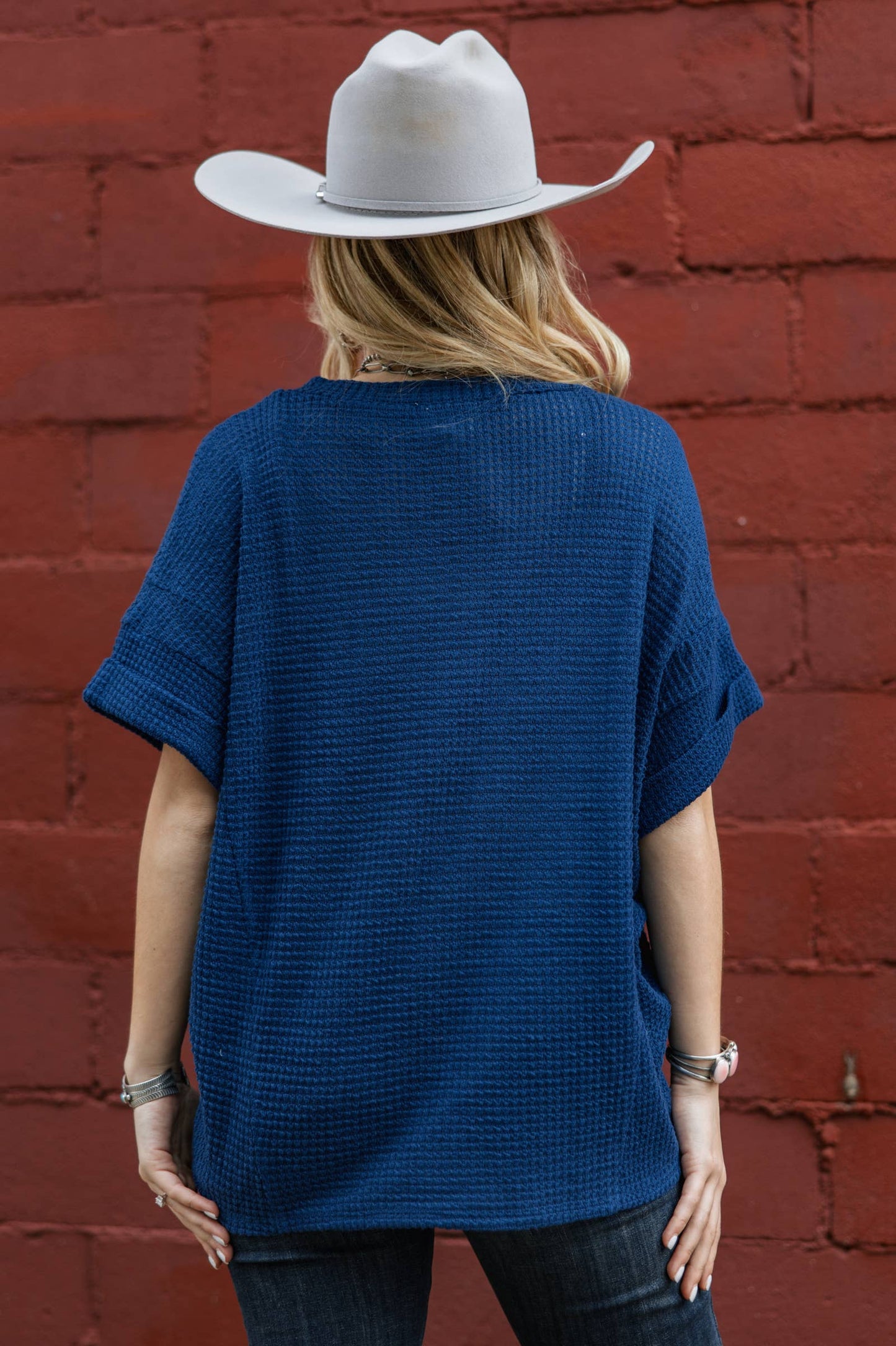 Crochet V Neckline Relaxed Poncho Top