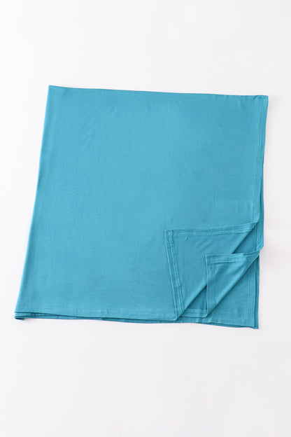 Teal baby bamboo swaddle blanket