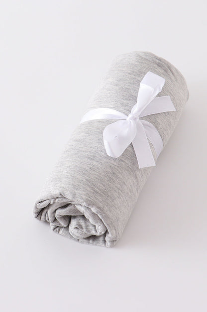 Grey baby bamboo swaddle blanket