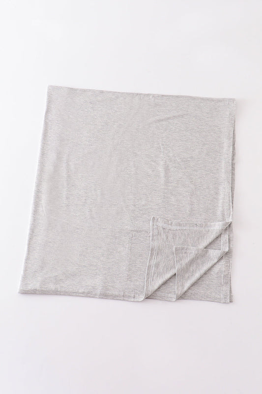 Grey baby bamboo swaddle blanket