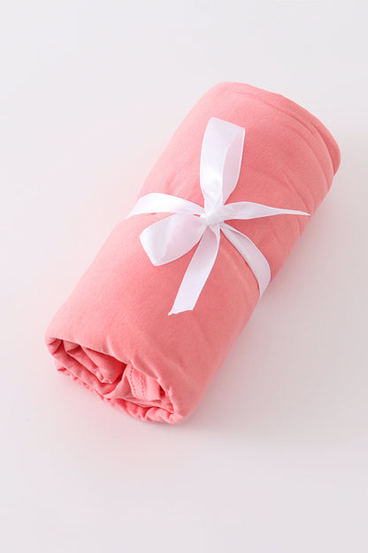 Pink baby bamboo swaddle blanket