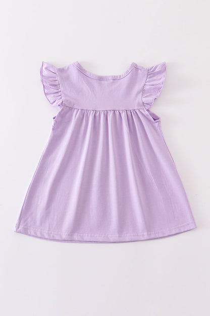 Purple basic ruffle top