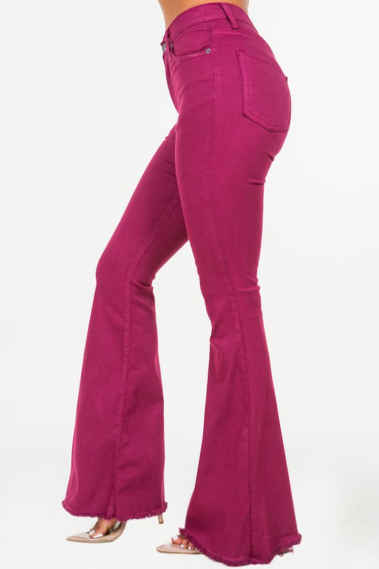 Bell Bottom Jean in Plum