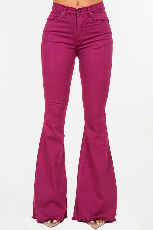 Bell Bottom Jean in Plum