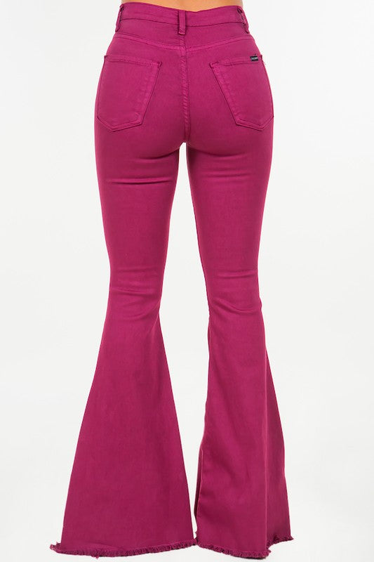 Bell Bottom Jean in Plum