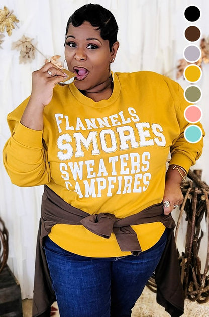 Flannels, Smores, Sweaters Chenille Sweatshirt