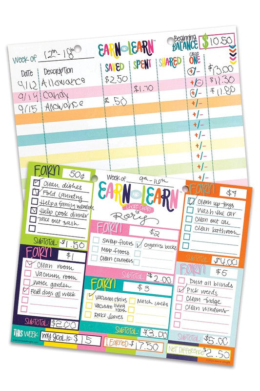 Earn & Learn Kids' Chore Chart Money Management