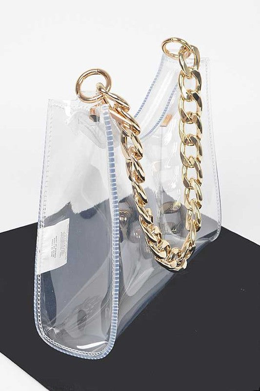 Chunky Chain Clear Transparent Stadium Bag