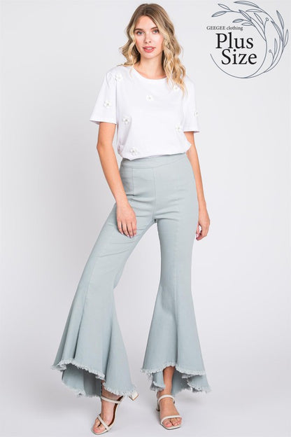 Plus Stretch Denim Pintuck Pleated Jeans