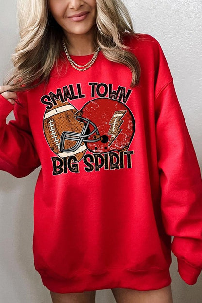 Small Town Big Spirit Graphic Fleece Sweatshirts