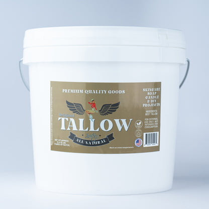 Unscented Bulk Beef Tallow - 16 Pounds | 100% Natural & Pure
