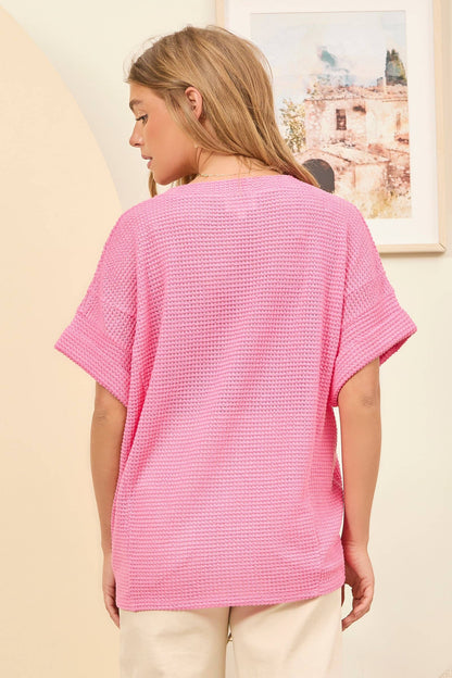 Crochet V Neckline Relaxed Poncho Top