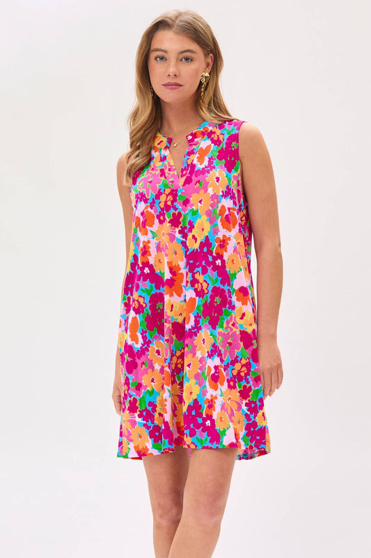 Floral Flattering A-Line Dress