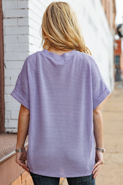 Crochet V Neckline Relaxed Poncho Top