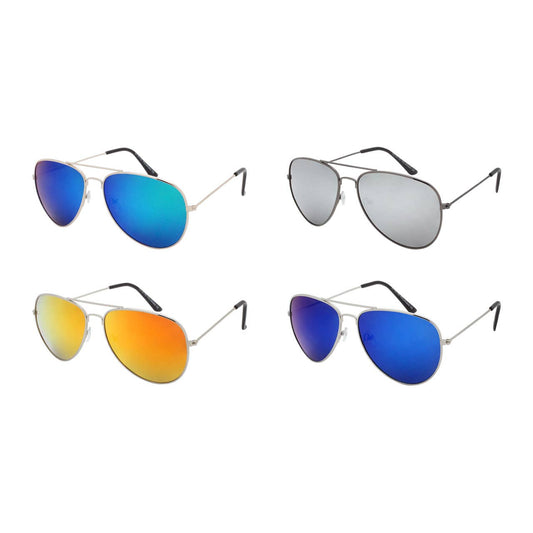 Polarized Aviator Sunglasses Color Mirror Lens Assorted Look