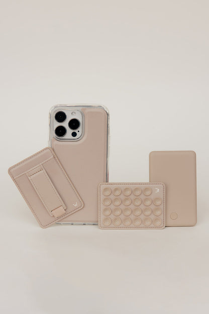 Almond Cream Magnetic Wallet