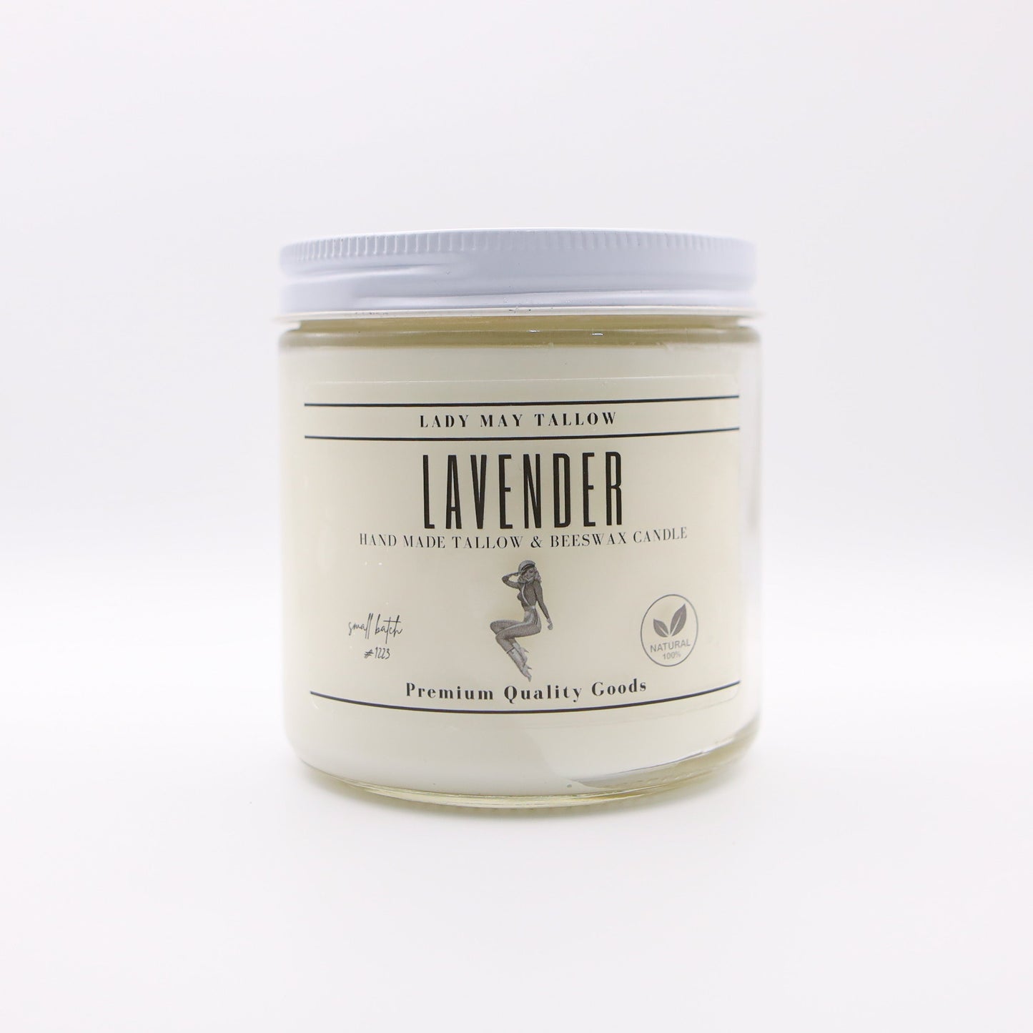 Lavender Tallow & Beeswax Candle | All Natural, Non-Toxic, Clean Burning