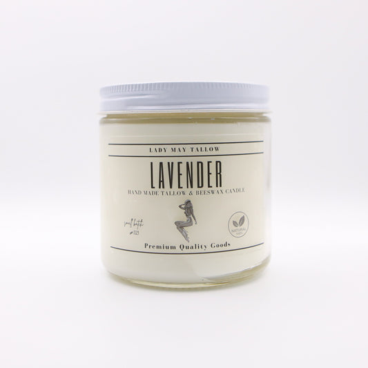 Lavender Tallow & Beeswax Candle | All Natural, Non-Toxic, Clean Burning