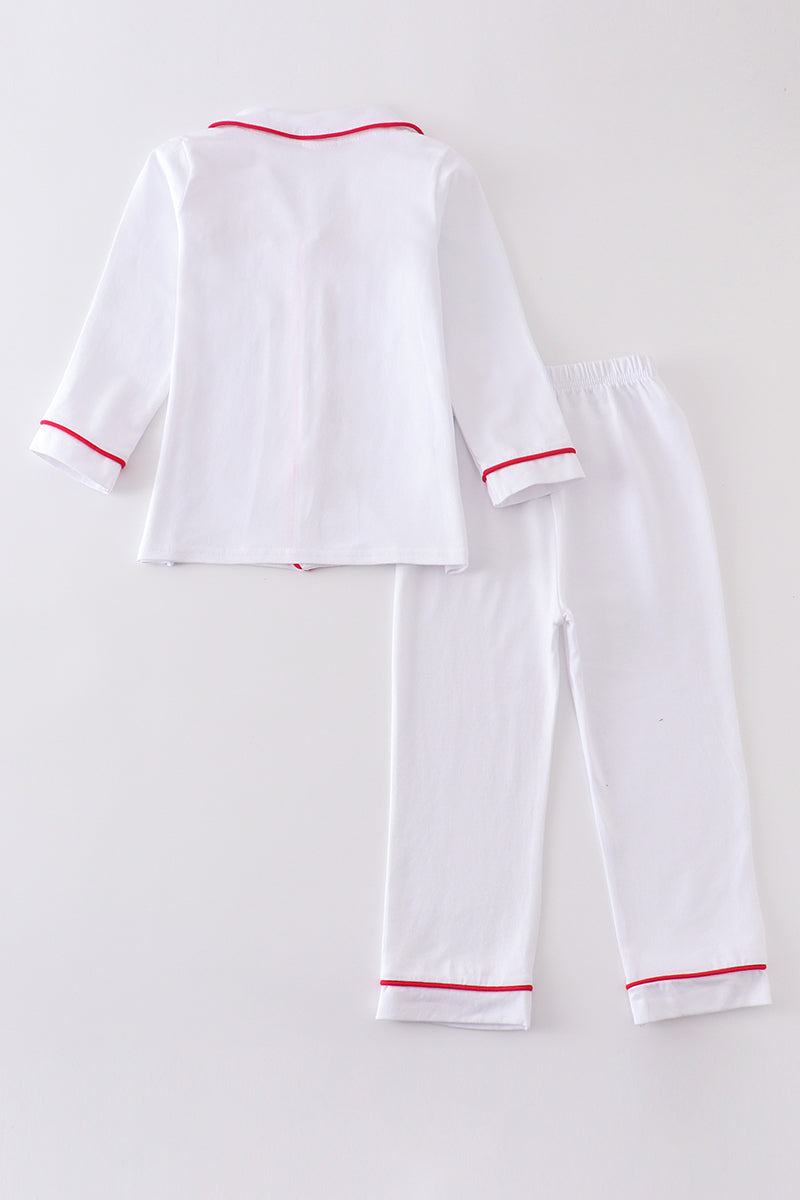 Premium White pocket boy pajamas set