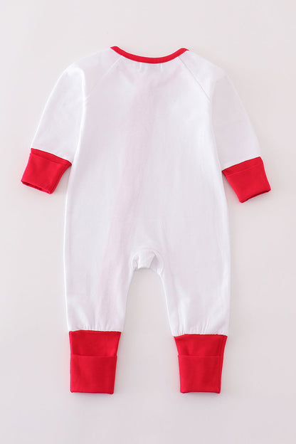 Premium White zip boy pajama romper