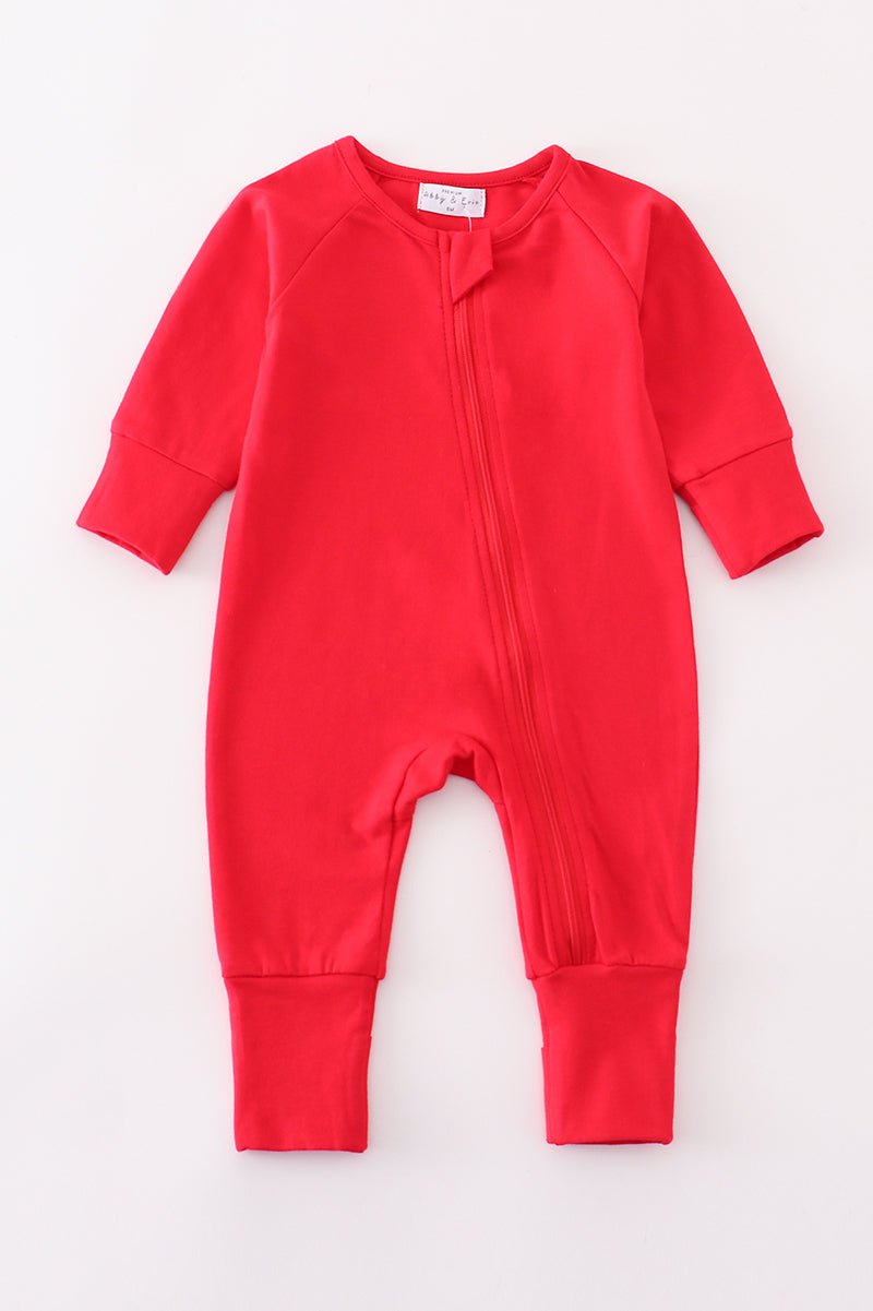 Premium Red zip boy pajama romper