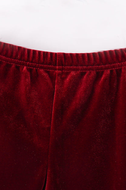 Premium Maroon velvet bell pants