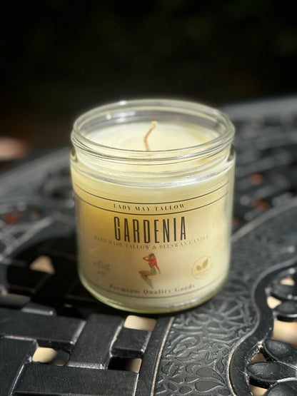 Gardenia Tallow & Beeswax Candle | All Natural, Non-Toxic, Clean Burning