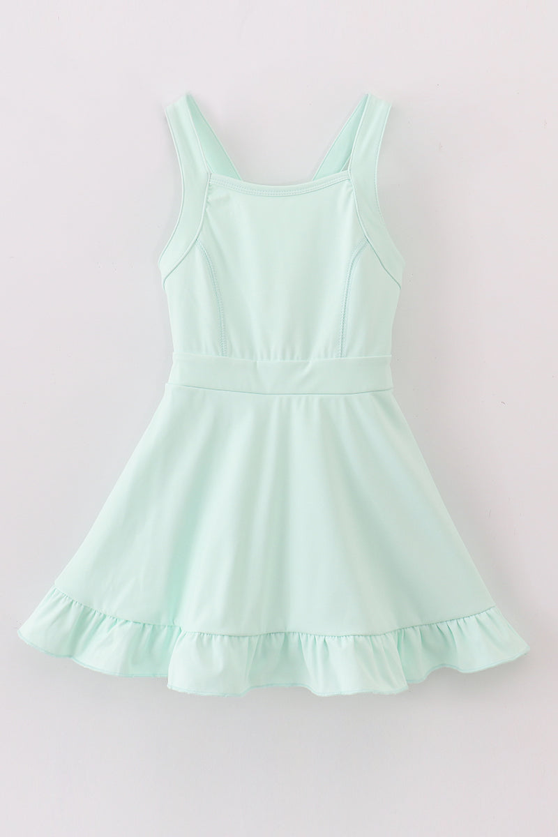 Mint active sporty ruffle tennis dress