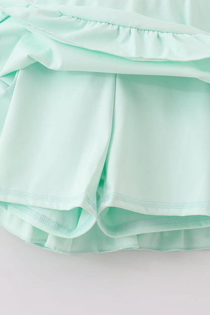 Mint active sporty ruffle tennis dress