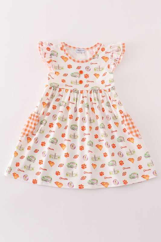 Clemson football baby girl dress