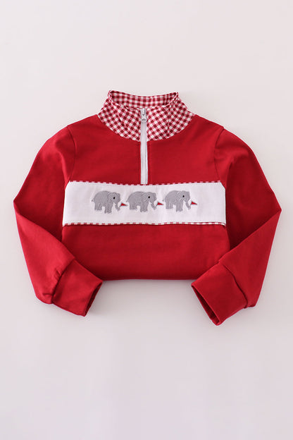 Alabama roll tide elephant embroidery pullover
