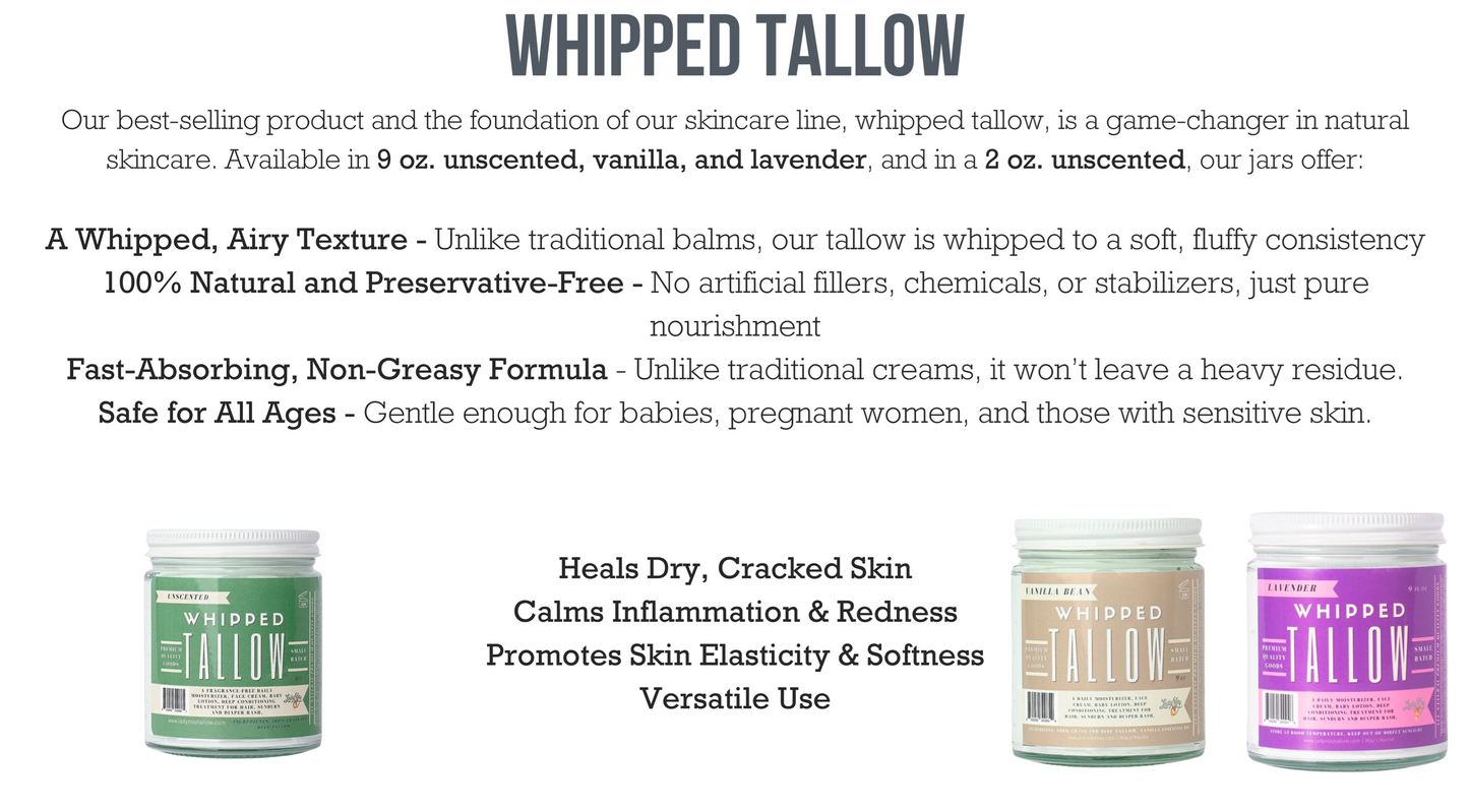 6 Pack Travel Tallow Set | Premium Quality All Natural Gift Box by The Lady May