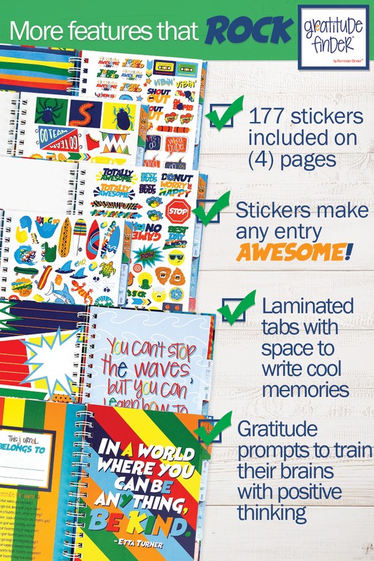 Gratitude Journal with Stickers Adventure Series