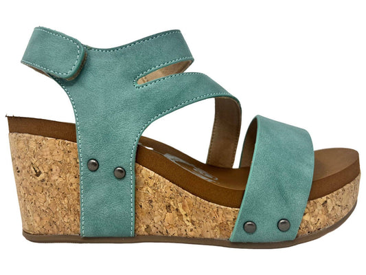 Very G - Turquoise Wedge Shoe