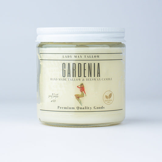 Gardenia Tallow & Beeswax Candle | All Natural, Non-Toxic, Clean Burning
