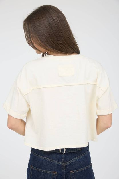 BP DENIM STAR PATCH SHORT SLEEVE KNIT T-SHIRT