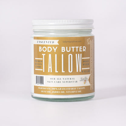 Tallow Skincare Trio - Butter, Balm & Whipped Premium Quality All Natural Gift Box by The Lady May